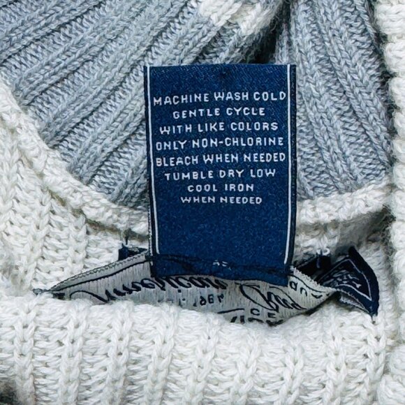 AMERICAN RAG Men's Sweater Beige Mock Turtle Long Sleeve Knit Cotton Pullover XL - Picture 3 of 5